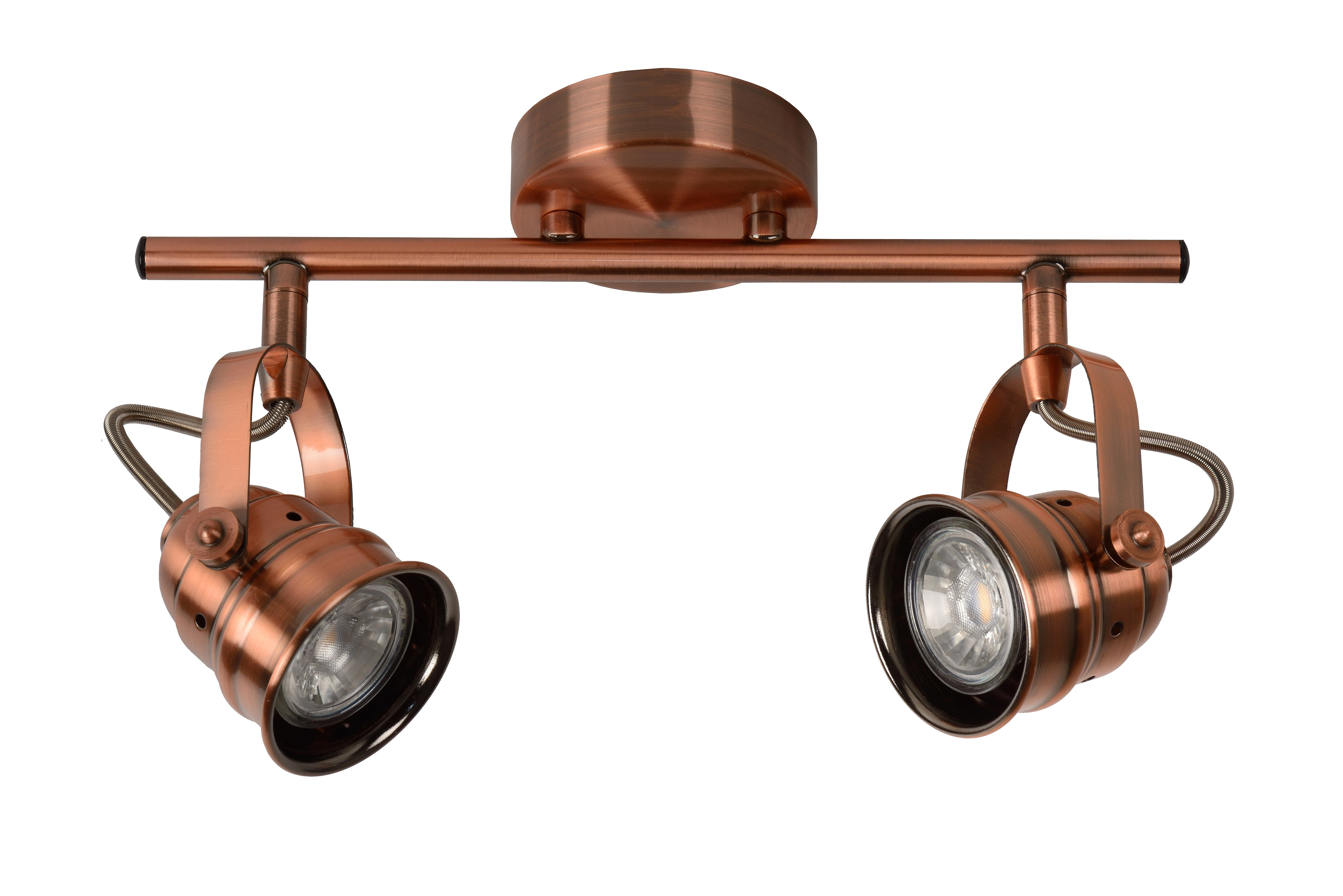 Lucide CIGAL - Ceiling spotlight - LED - GU10 - 2x5W 2700K - Copper